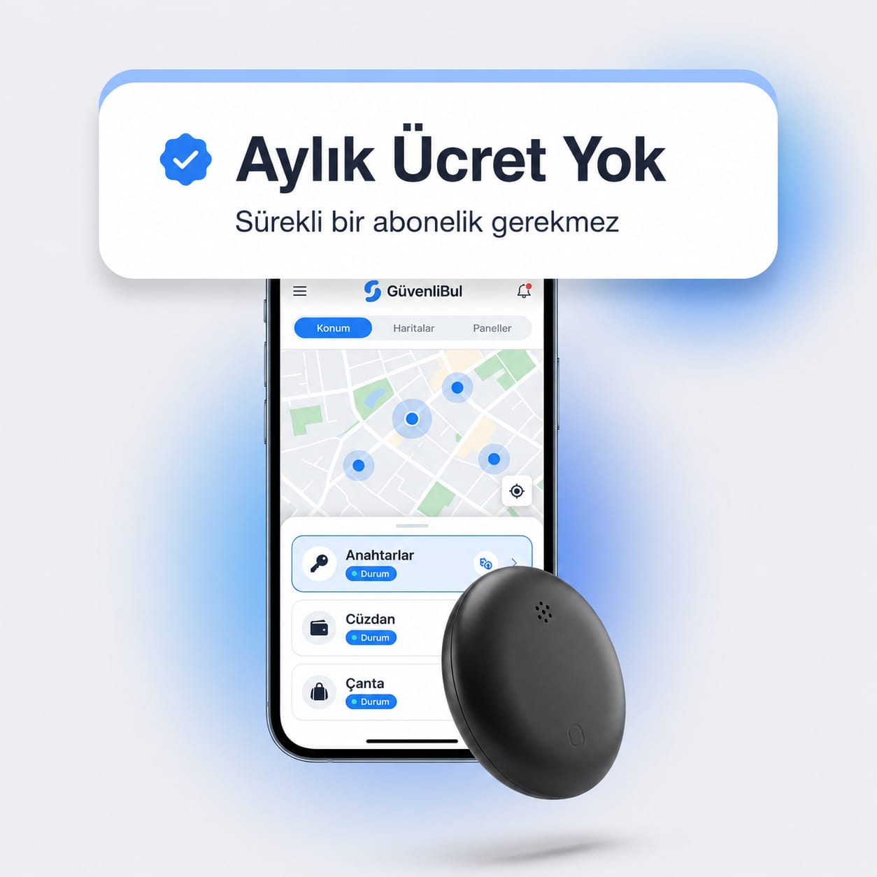 MeyaTech™ Akıllı GPS Takip Cihazı - Android ve Apple ile Uyumlu