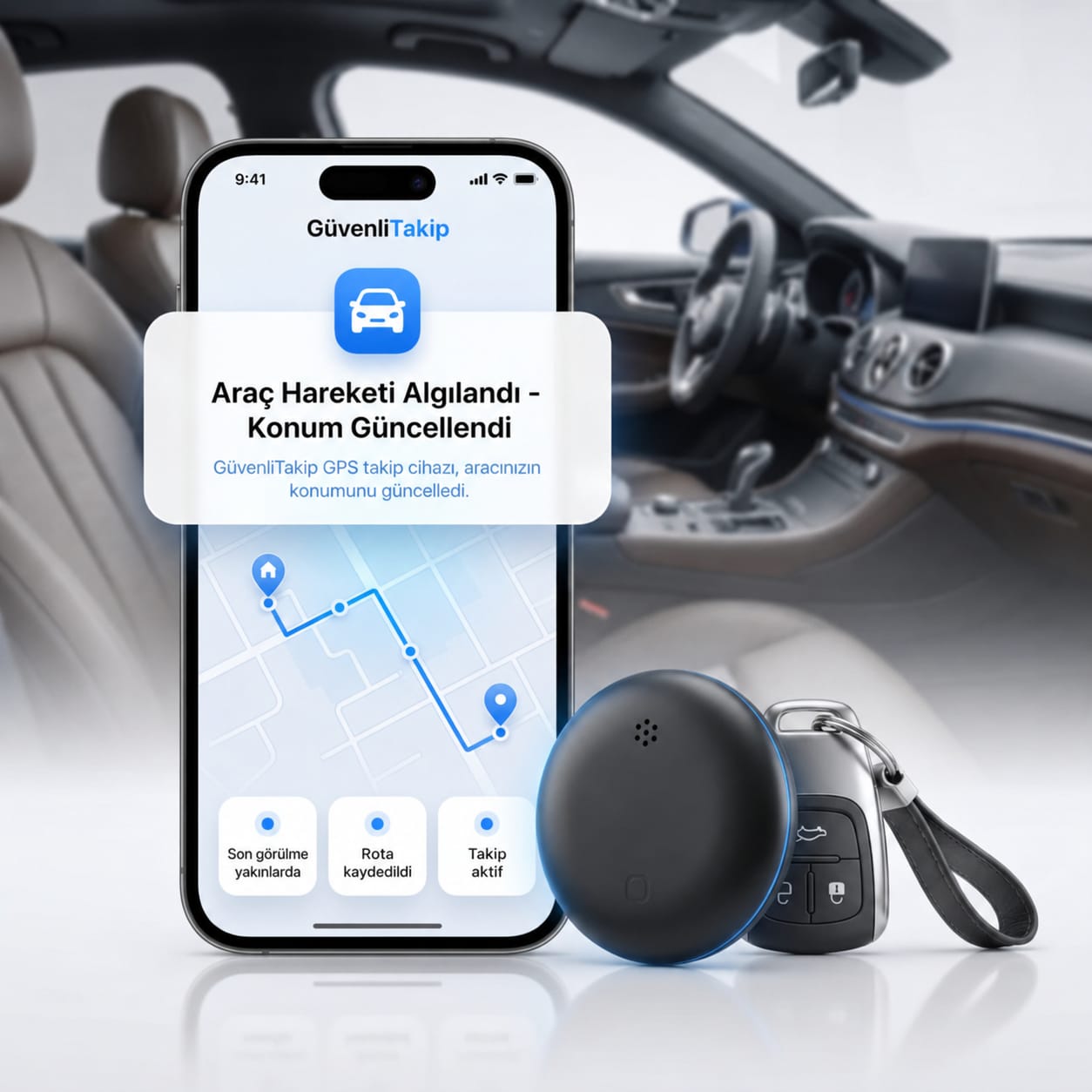 MeyaTech™ Akıllı GPS Takip Cihazı - Android ve Apple ile Uyumlu