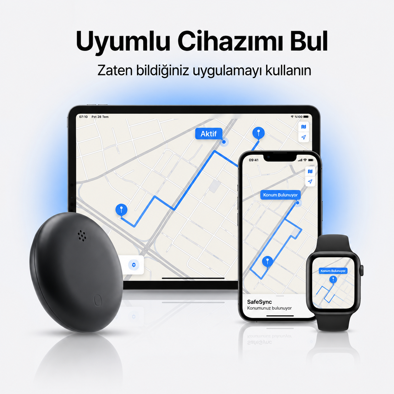 MeyaTech™ Akıllı GPS Takip Cihazı - Android ve Apple ile Uyumlu