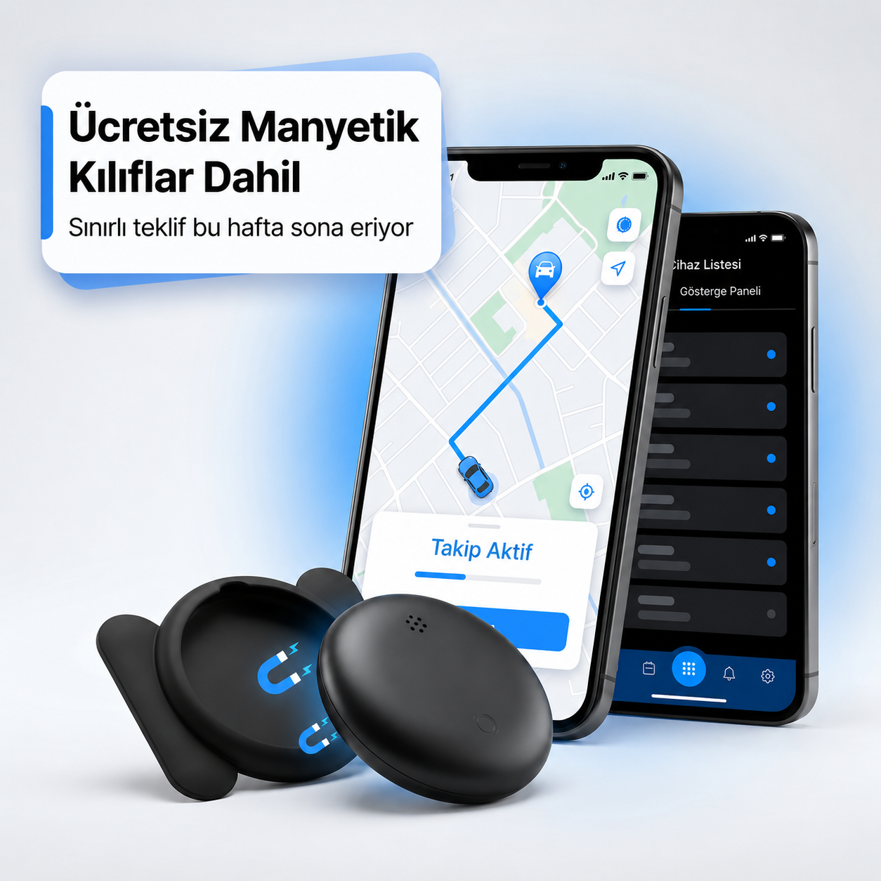 MeyaTech™ Akıllı GPS Takip Cihazı - Android ve Apple ile Uyumlu